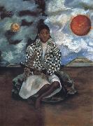 Frida Kahlo Portrait of Lucha Maria,a girl from Tehuacan oil painting artist